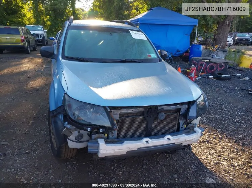 2011 Subaru Forester 2.5X VIN: JF2SHABC7BH716009 Lot: 40297898