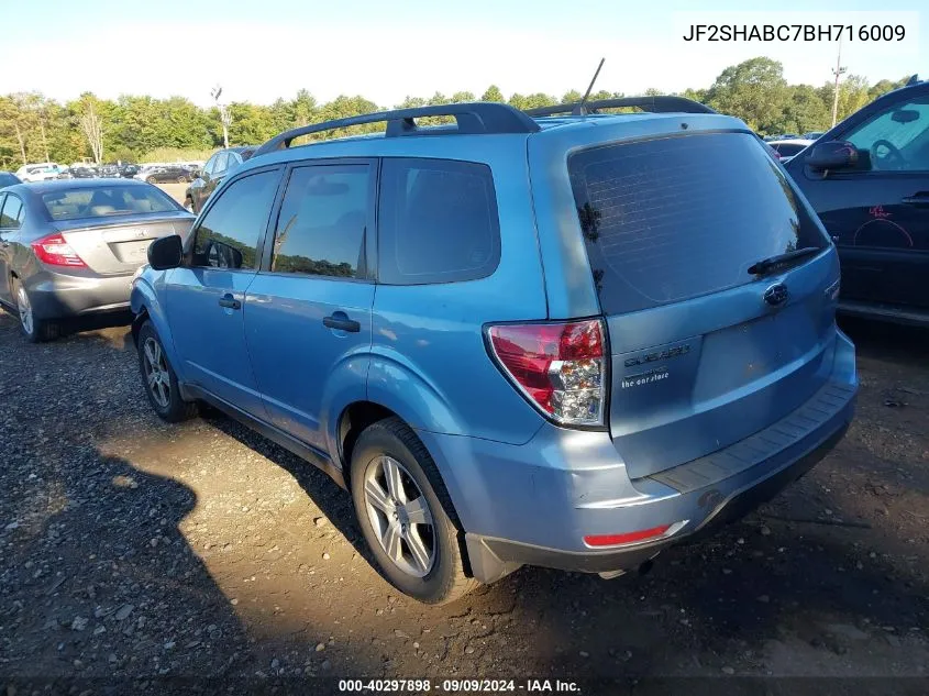 2011 Subaru Forester 2.5X VIN: JF2SHABC7BH716009 Lot: 40297898