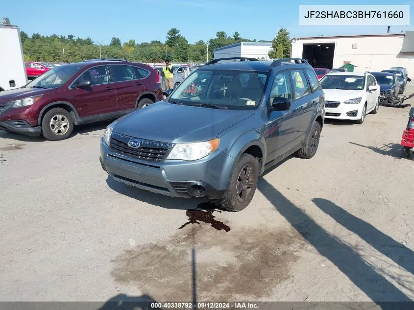 2011 Subaru Forester 2.5X VIN: JF2SHABC3BH761660 Lot: 40338792