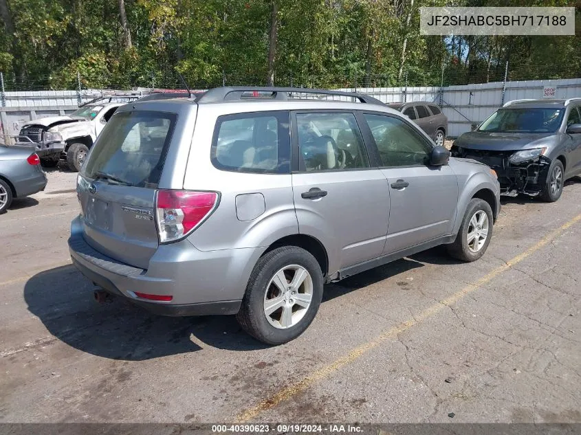 2011 Subaru Forester 2.5X VIN: JF2SHABC5BH717188 Lot: 40390623