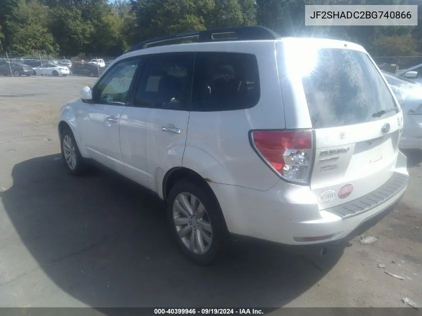 2011 Subaru Forester 2.5X Premium VIN: JF2SHADC2BG740866 Lot: 40399946