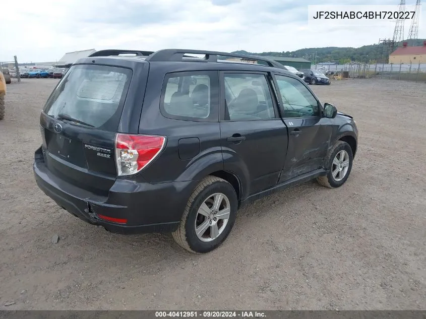 2011 Subaru Forester 2.5X VIN: JF2SHABC4BH720227 Lot: 40412951