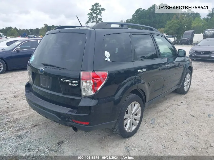 JF2SHAEC1BH758641 2011 Subaru Forester 2.5X Limited