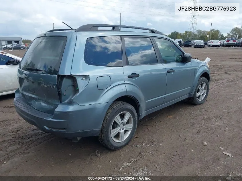 2011 Subaru Forester 2.5X VIN: JF2SHBBC2BG776923 Lot: 40424172