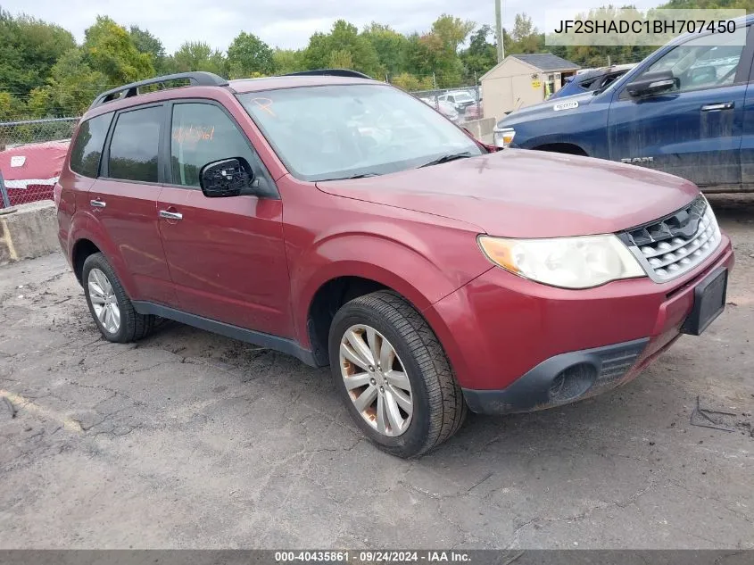 2011 Subaru Forester 2.5X Premium VIN: JF2SHADC1BH707450 Lot: 40435861