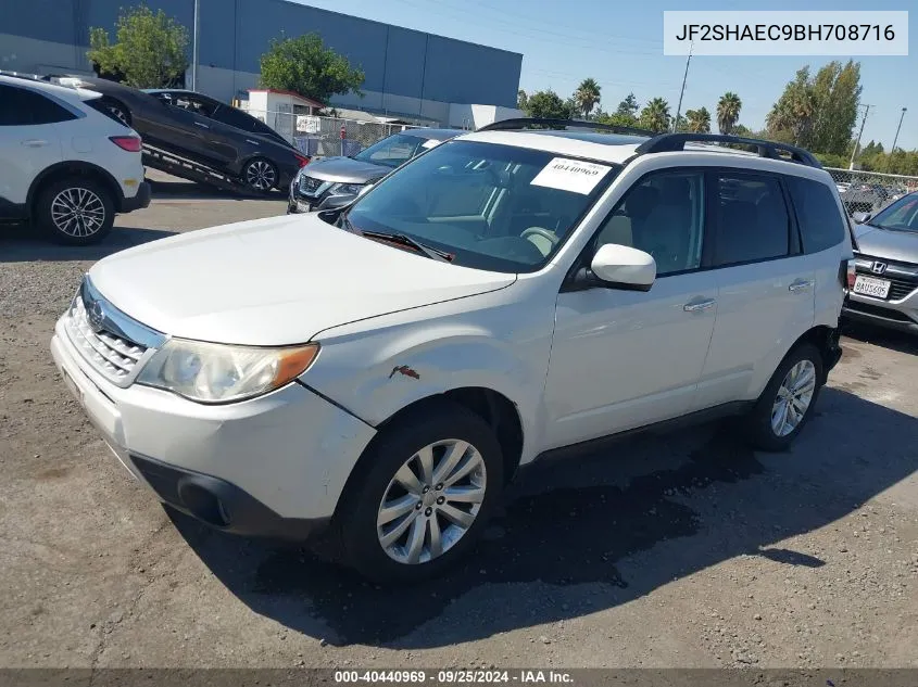 2011 Subaru Forester 2.5X Limited VIN: JF2SHAEC9BH708716 Lot: 40440969