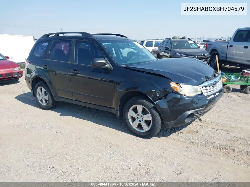 2011 Subaru Forester 2.5X VIN: JF2SHABCXBH704579 Lot: 40441964