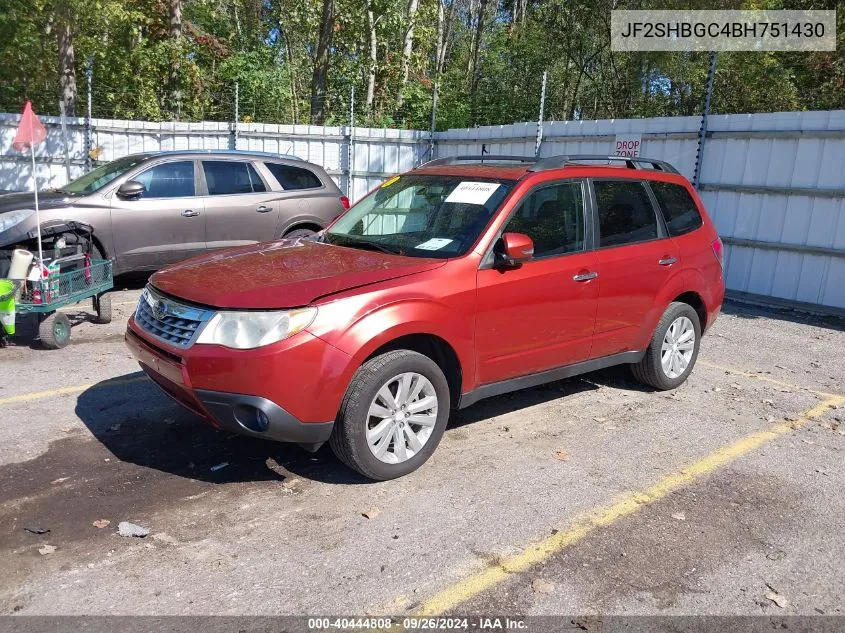 2011 Subaru Forester Touring VIN: JF2SHBGC4BH751430 Lot: 40687771