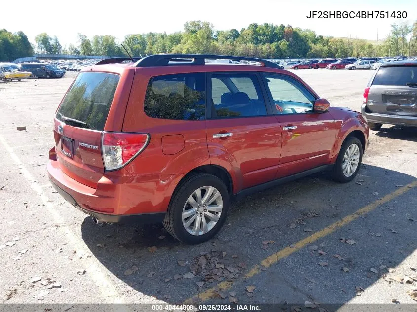 2011 Subaru Forester Touring VIN: JF2SHBGC4BH751430 Lot: 40687771