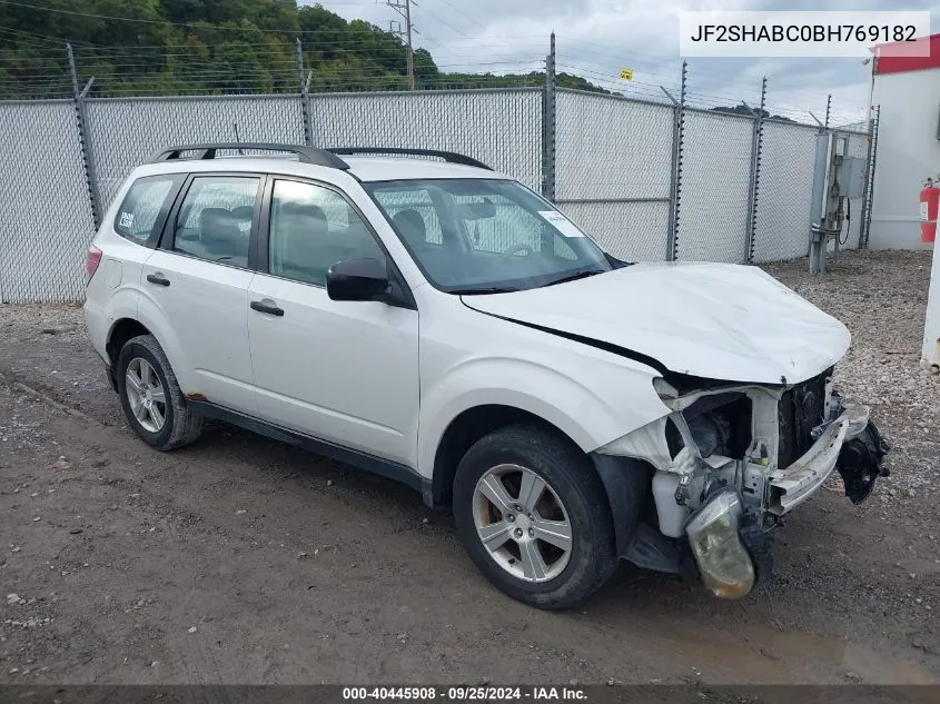 2011 Subaru Forester 2.5X VIN: JF2SHABC0BH769182 Lot: 40445908