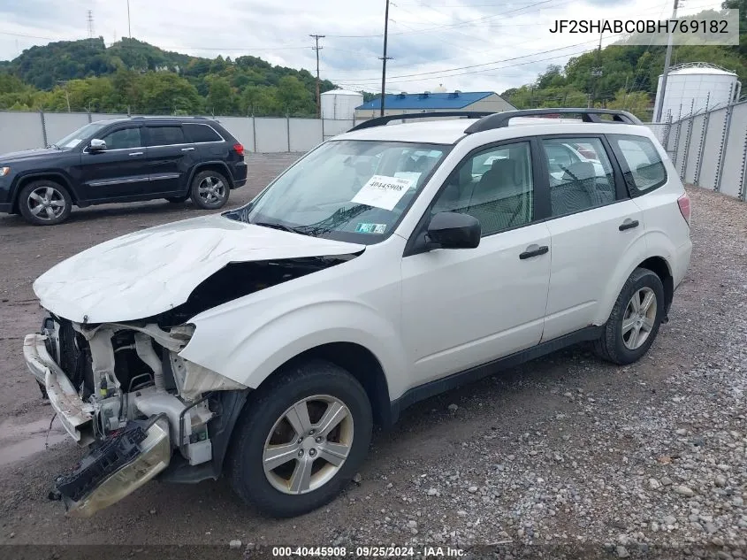 2011 Subaru Forester 2.5X VIN: JF2SHABC0BH769182 Lot: 40445908