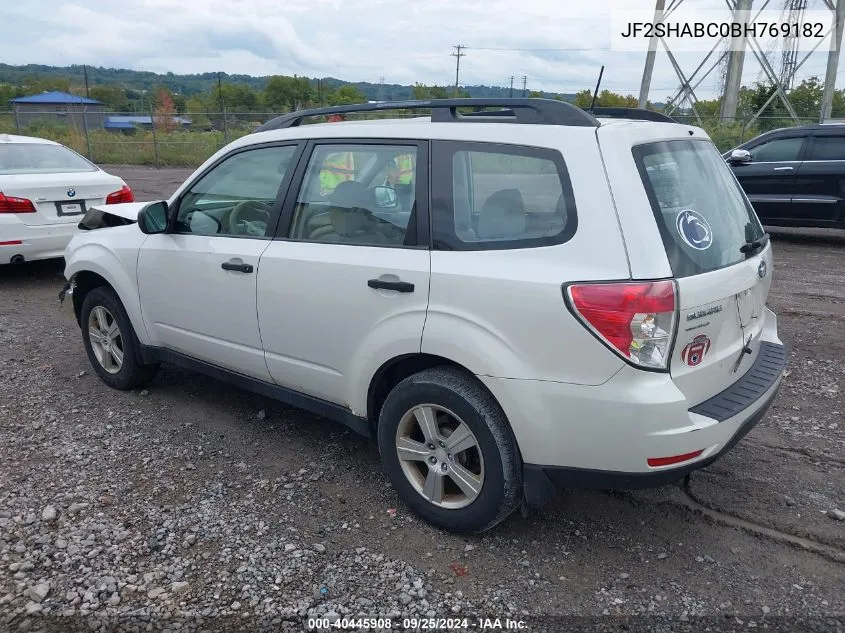 2011 Subaru Forester 2.5X VIN: JF2SHABC0BH769182 Lot: 40445908