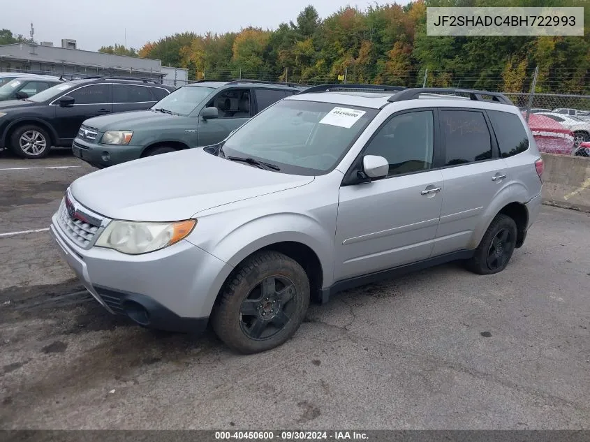 2011 Subaru Forester 2.5X Premium VIN: JF2SHADC4BH722993 Lot: 40450600