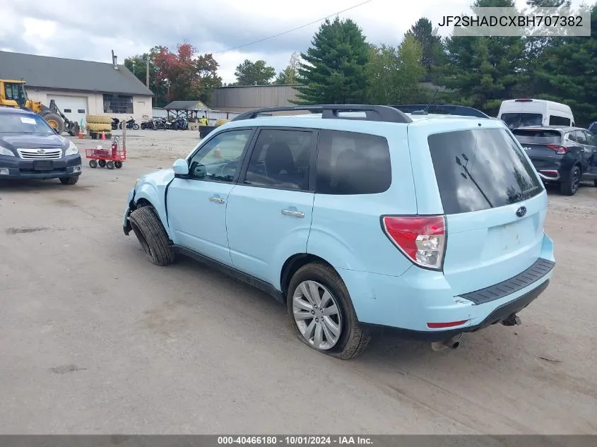 2011 Subaru Forester 2.5X Premium VIN: JF2SHADCXBH707382 Lot: 40466180