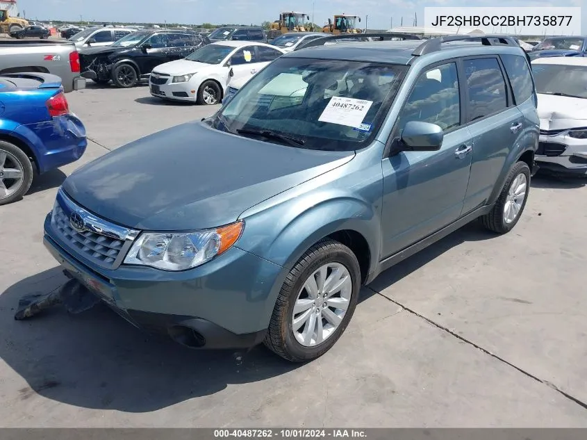 2011 Subaru Forester 2.5X Premium VIN: JF2SHBCC2BH735877 Lot: 40487262