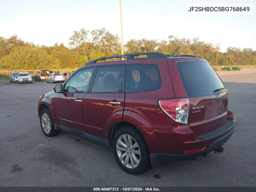 2011 Subaru Forester 2.5X Premium VIN: JF2SHBDC5BG768649 Lot: 40497313