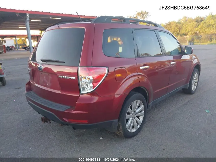 2011 Subaru Forester 2.5X Premium VIN: JF2SHBDC5BG768649 Lot: 40497313