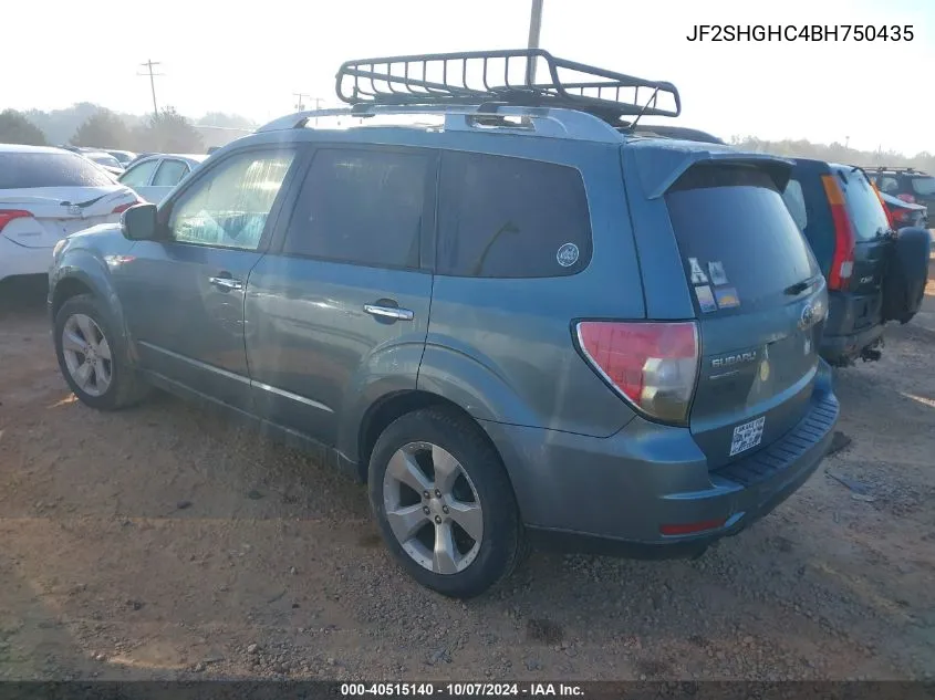 2011 Subaru Forester 2.5Xt Touring VIN: JF2SHGHC4BH750435 Lot: 40515140