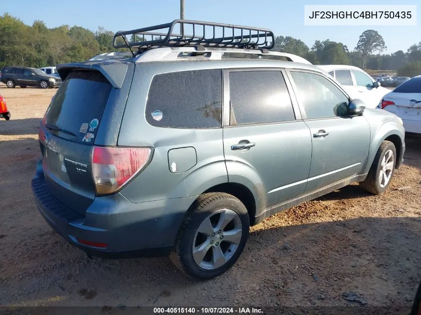 2011 Subaru Forester 2.5Xt Touring VIN: JF2SHGHC4BH750435 Lot: 40515140