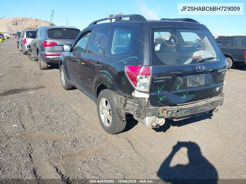 2011 Subaru Forester 2.5X VIN: JF2SHABC6BH729009 Lot: 40520550