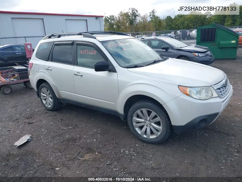 2011 Subaru Forester 2.5X Premium VIN: JF2SHADC3BH778133 Lot: 40532516