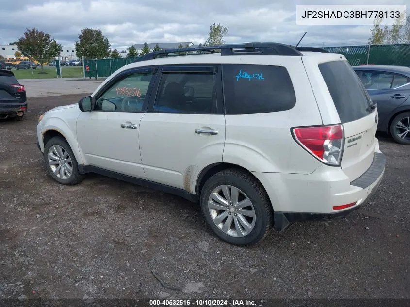 2011 Subaru Forester 2.5X Premium VIN: JF2SHADC3BH778133 Lot: 40532516