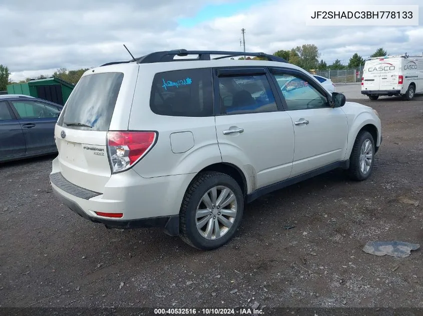 2011 Subaru Forester 2.5X Premium VIN: JF2SHADC3BH778133 Lot: 40532516