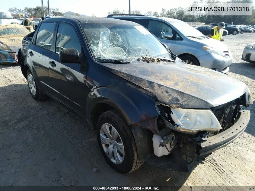 2011 Subaru Forester 2.5X VIN: JF2SHAAC9BH701318 Lot: 40542893