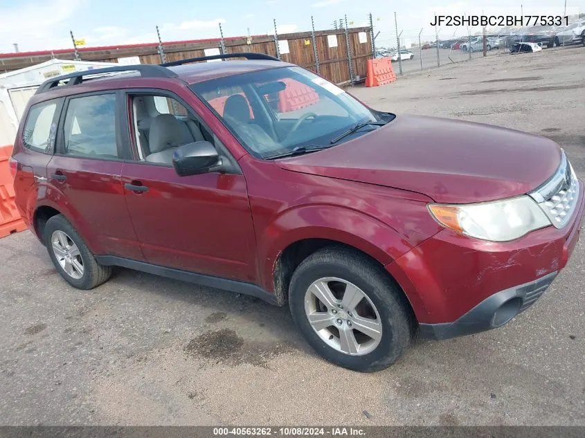 2011 Subaru Forester 2.5X VIN: JF2SHBBC2BH775331 Lot: 40563262