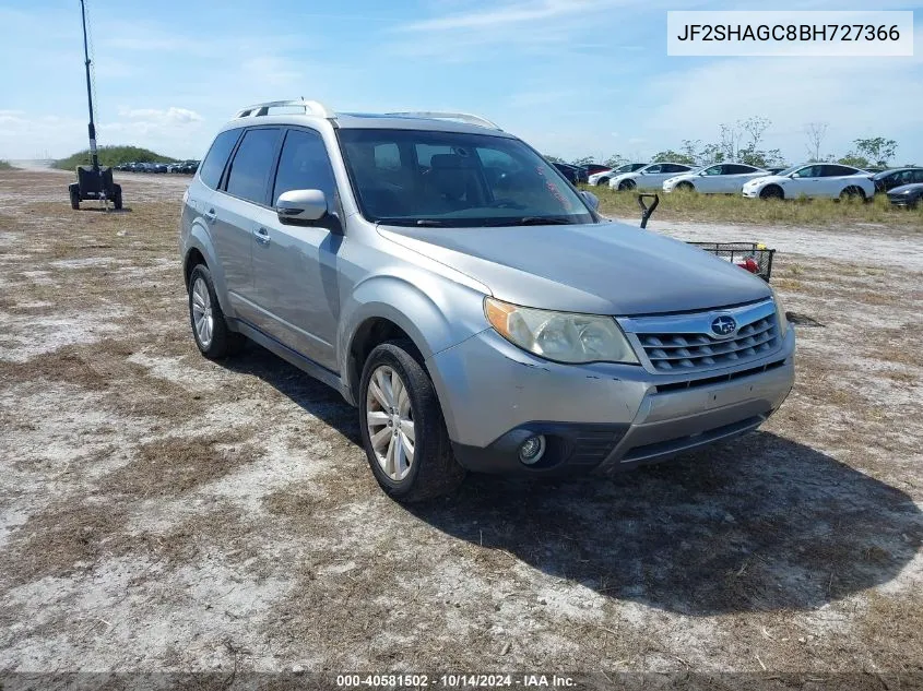 2011 Subaru Forester 2.5X Touring VIN: JF2SHAGC8BH727366 Lot: 40581502