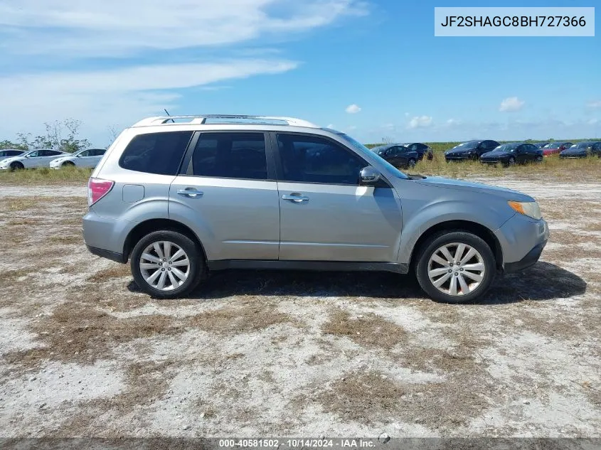 2011 Subaru Forester 2.5X Touring VIN: JF2SHAGC8BH727366 Lot: 40581502