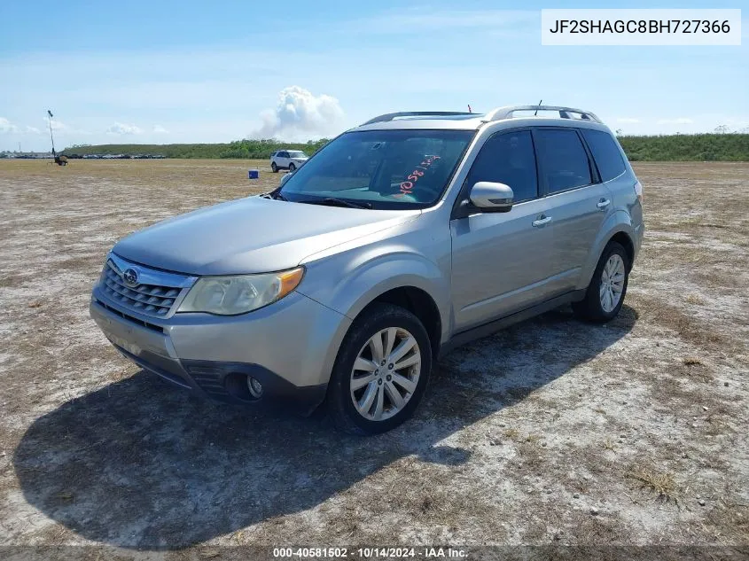 2011 Subaru Forester 2.5X Touring VIN: JF2SHAGC8BH727366 Lot: 40581502