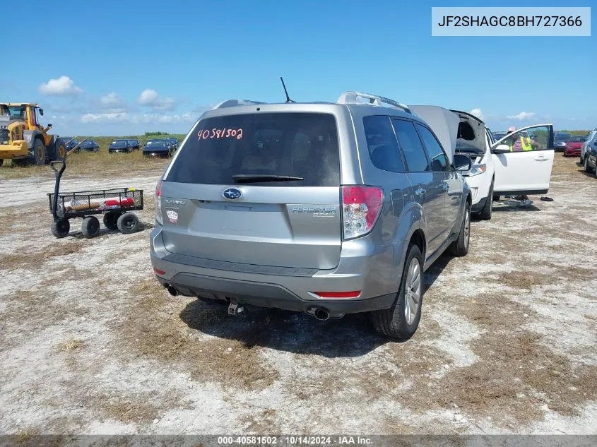 2011 Subaru Forester 2.5X Touring VIN: JF2SHAGC8BH727366 Lot: 40581502