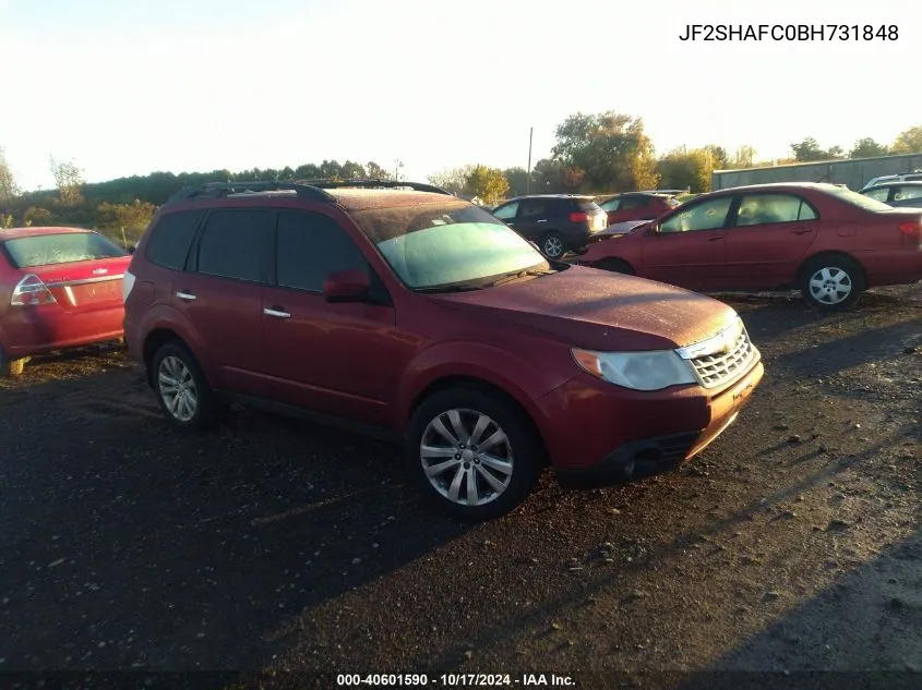 2011 Subaru Forester Limited VIN: JF2SHAFC0BH731848 Lot: 40601590