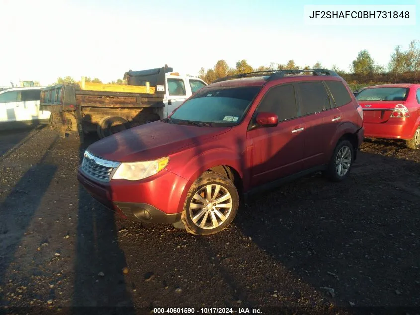 2011 Subaru Forester Limited VIN: JF2SHAFC0BH731848 Lot: 40601590