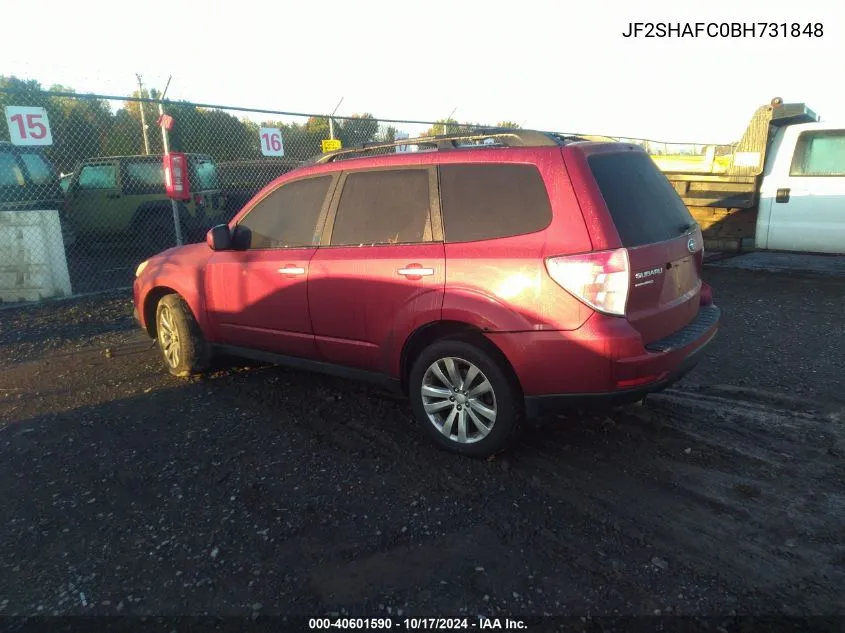 2011 Subaru Forester Limited VIN: JF2SHAFC0BH731848 Lot: 40601590