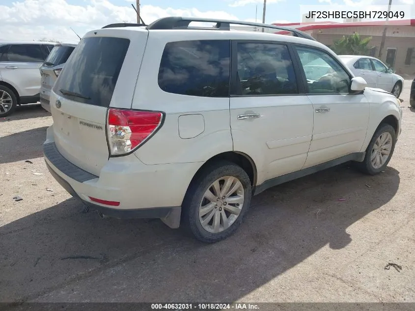 2011 Subaru Forester 2.5X Limited VIN: JF2SHBEC5BH729049 Lot: 40632031