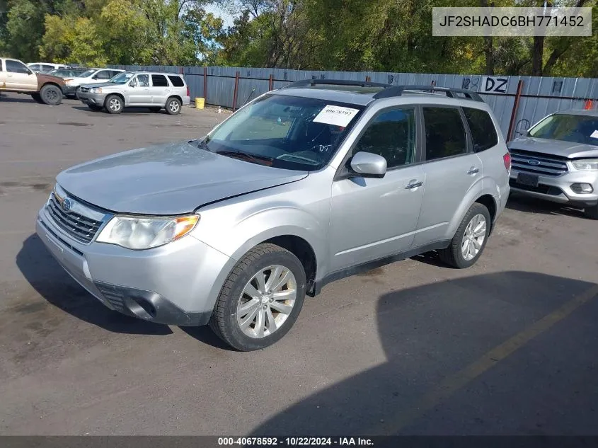 2011 Subaru Forester 2.5X Premium VIN: JF2SHADC6BH771452 Lot: 40678592