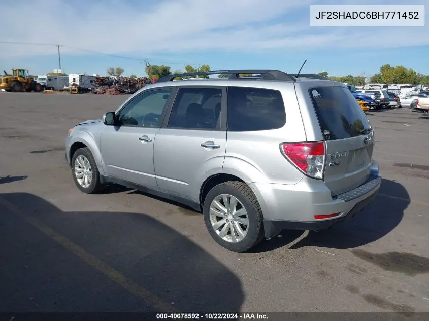 2011 Subaru Forester 2.5X Premium VIN: JF2SHADC6BH771452 Lot: 40678592