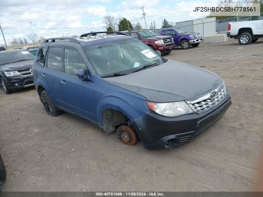 2011 Subaru Forester 2.5X Premium VIN: JF2SHBDC5BH778561 Lot: 40781049