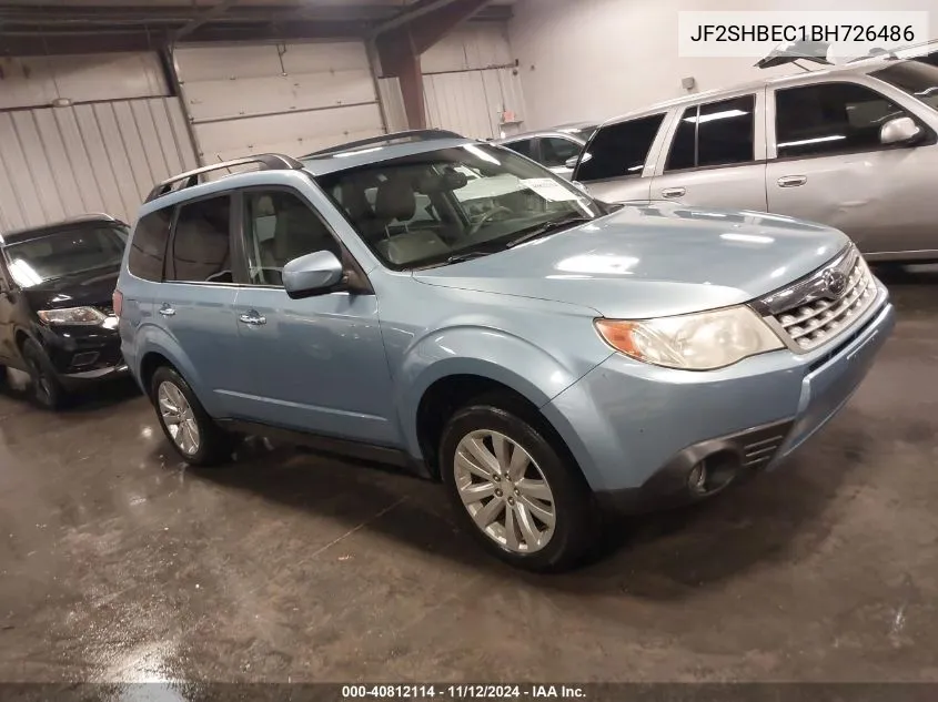 2011 Subaru Forester 2.5X Limited VIN: JF2SHBEC1BH726486 Lot: 40812114