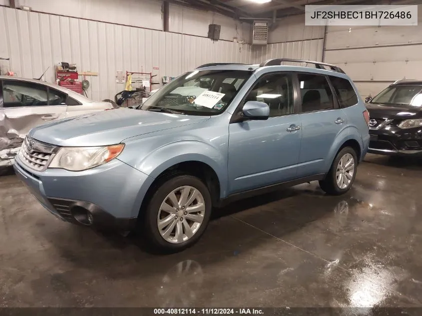 2011 Subaru Forester 2.5X Limited VIN: JF2SHBEC1BH726486 Lot: 40812114