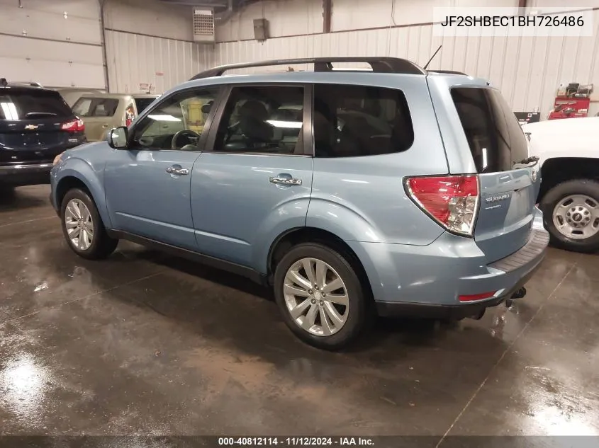 2011 Subaru Forester 2.5X Limited VIN: JF2SHBEC1BH726486 Lot: 40812114