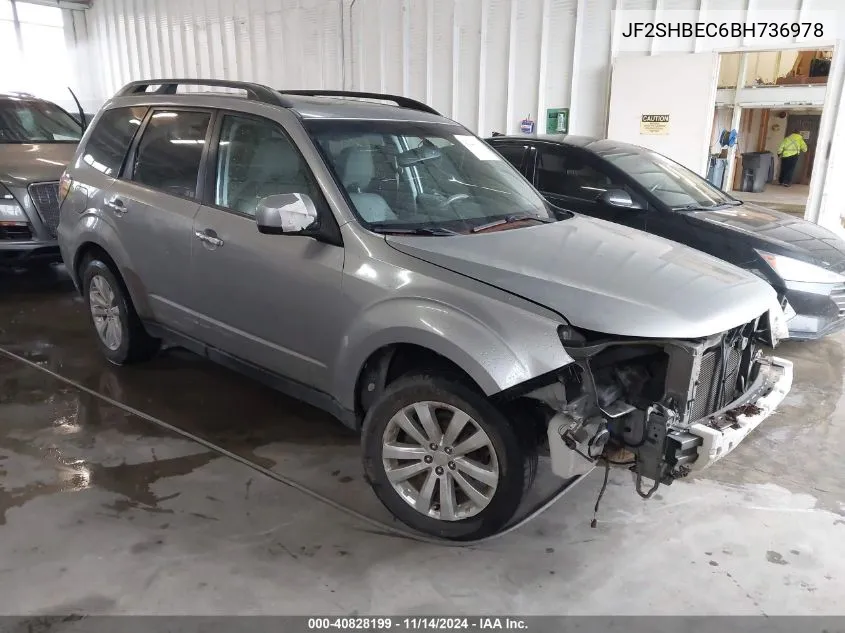 2011 Subaru Forester 2.5X Limited VIN: JF2SHBEC6BH736978 Lot: 40828199