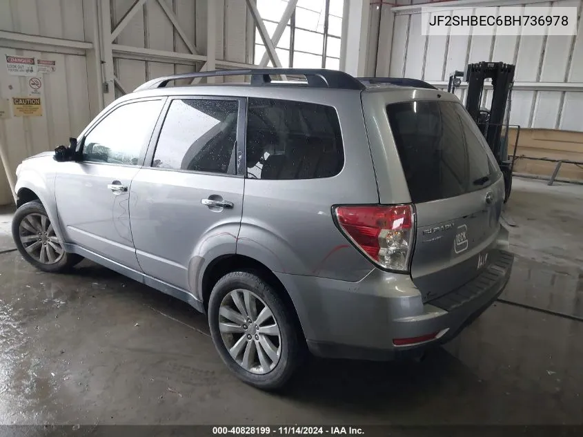 2011 Subaru Forester 2.5X Limited VIN: JF2SHBEC6BH736978 Lot: 40828199