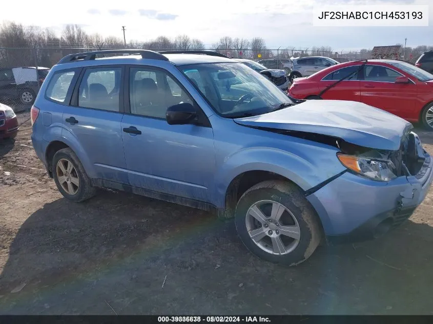 2012 Subaru Forester 2.5X VIN: JF2SHABC1CH453193 Lot: 39336638