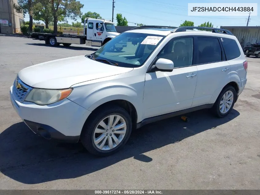 2012 Subaru Forester 2.5X Premium VIN: JF2SHADC4CH443884 Lot: 39517274