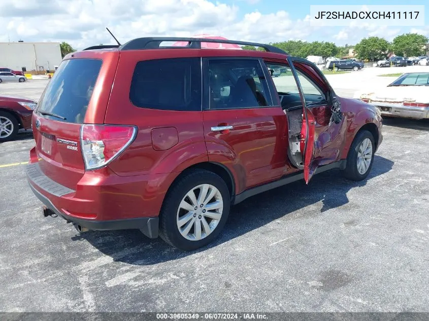 2012 Subaru Forester 2.5X Premium VIN: JF2SHADCXCH411117 Lot: 39605349