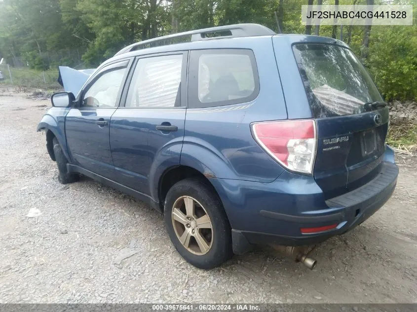 2012 Subaru Forester 2.5X VIN: JF2SHABC4CG441528 Lot: 39675641