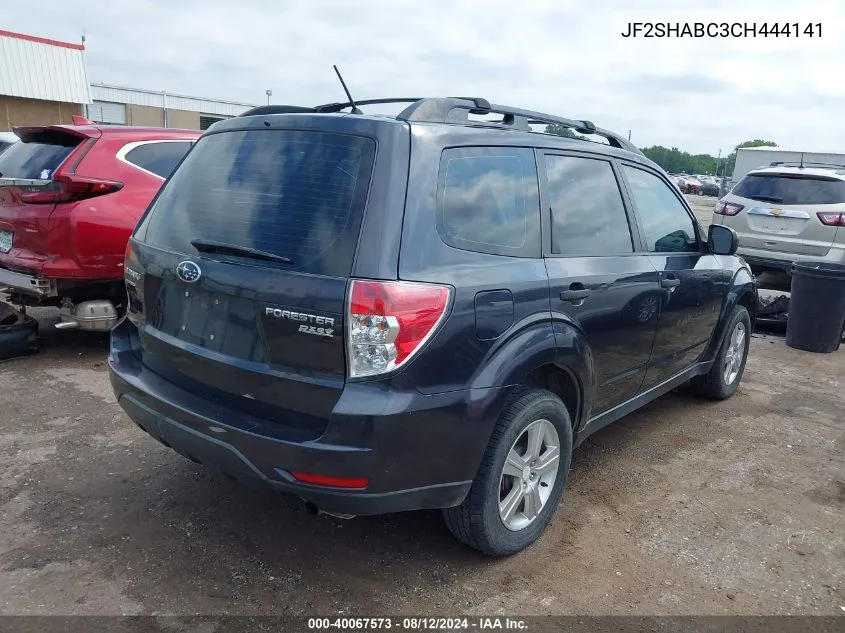 JF2SHABC3CH444141 2012 Subaru Forester 2.5X